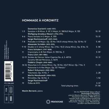CD Maxim Bernard: Hommage à Horowitz