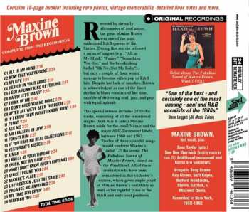 CD Maxine Brown: A Funny Kind Of Feeling - Complete 1960-1962 Recordings