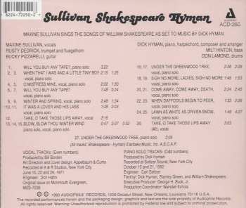 CD Dick Hyman: Sullivan, Shakespeare & Hyman