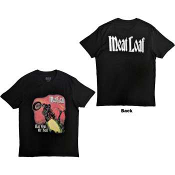 Marchandises Meat Loaf: Meat Loaf Unisex T-shirt: Bat Out Of Hell Cover (back Print) (small) S