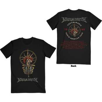 Marchandises Megadeth: Megadeth Unisex T-shirt: Youthanasia 1995 North American Tour (black) (back Print) (small) S
