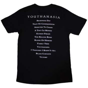 Marchandises Megadeth: Megadeth Unisex T-shirt: Youthanasia Tracklist (back Print) (small) S