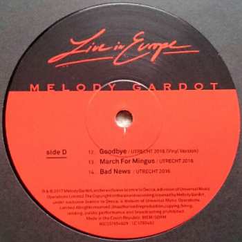 3LP/Coffret Melody Gardot: Live In Europe LTD