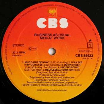 LP Men At Work: Business As Usual