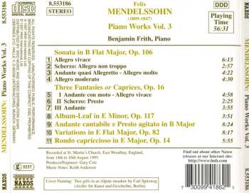 CD Felix Mendelssohn-Bartholdy: Piano Works Vol. 3