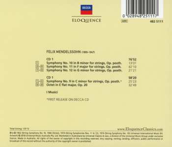 2CD Felix Mendelssohn-Bartholdy: String Symphonies Nos. 9-12; Octet