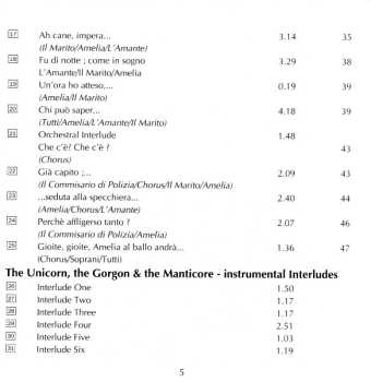 CD Thomas Schippers: Amelia Al Ballo. Instrumental Interludes From The Unicorn, The Gorgon And The Manticore.