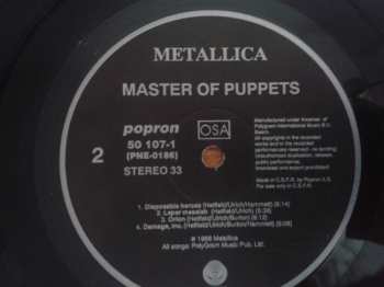 LP Metallica: Master Of Puppets (POPRON)