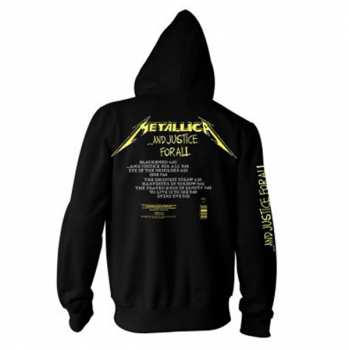 Marchandises Metallica: Mikina S Kapucí And Justice For All Tracks S