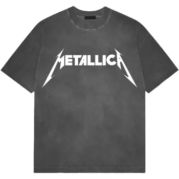 Stone Wash T-shirt Logo Metallica