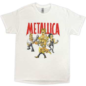 Marchandises Metallica: Metallica Uni T-shirt: Load Chavez Cartoon (white) (small) S