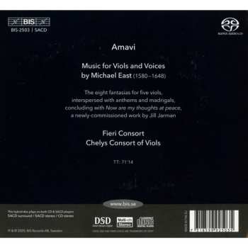SACD Chelys Consort Of Viols: Amavi - Music For Viols And Voices
