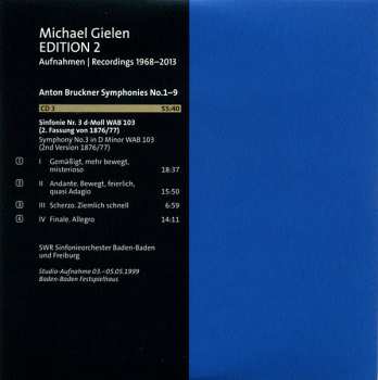 10CD/Coffret Anton Bruckner: Symphonies No.1-9, Michael Gielen Edition Vol. 2 1968-2013