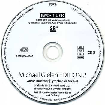 10CD/Coffret Anton Bruckner: Symphonies No.1-9, Michael Gielen Edition Vol. 2 1968-2013