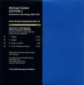 10CD/Coffret Anton Bruckner: Symphonies No.1-9, Michael Gielen Edition Vol. 2 1968-2013