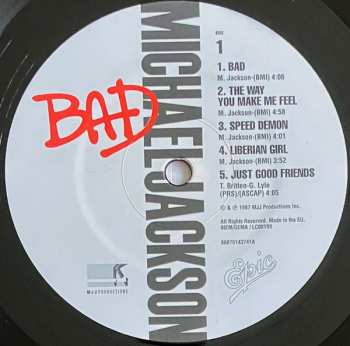 LP Michael Jackson: Bad