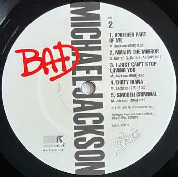 LP Michael Jackson: Bad