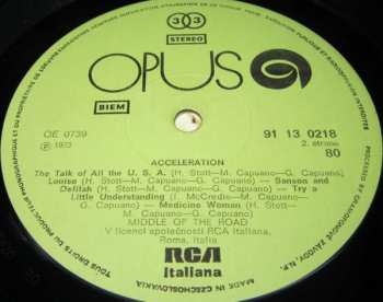 LP Middle Of The Road: Acceleration