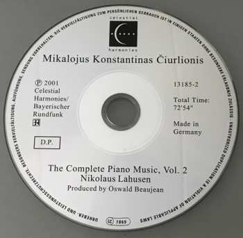 5CD/Coffret Mikalojus Konstantinas Ciurlionis: The Complete Piano Music
