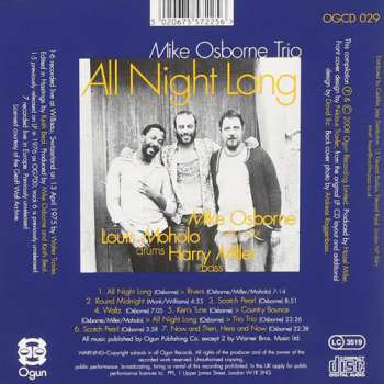 CD Mike Osborne Trio: All Night Long (The Willisau Concert)