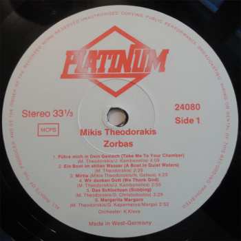 3LP/Coffret Mikis Theodorakis: Zorbas