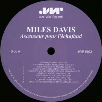 LP Miles Davis: Ascenseur Pour L'Échafaud (Lift To The Scaffold) LTD