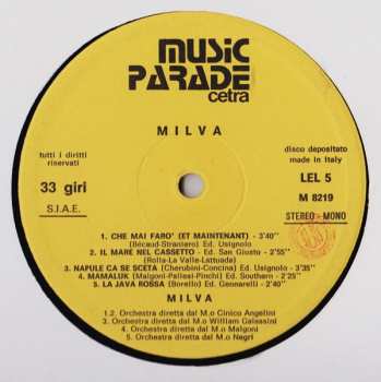 LP Milva: Milva