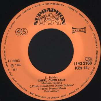 SP Modern Talking: Cheri, Cheri Lady / You're My Heart, You're My Soul (Jsi Mé Srdce, Má Duše)