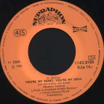 SP Modern Talking: Cheri, Cheri Lady / You're My Heart, You're My Soul (Jsi Mé Srdce, Má Duše)