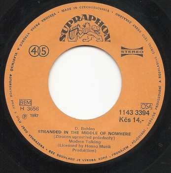 SP Modern Talking: Geronimo's Cadillac / Stranded In The Middle Of Nowhere