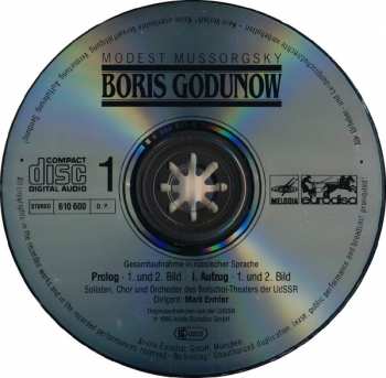 3CD Modest Mussorgsky: Boris Godunow - Gesamtaufnahme in russischer Sprache
