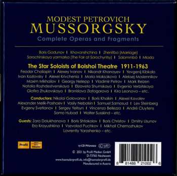 17CD/Coffret Modest Mussorgsky: Modest Petrovich Mussorgsky: Complete Operas and Fragments