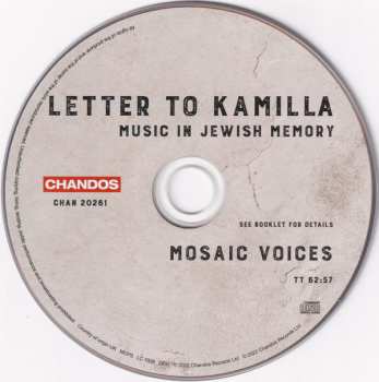 CD Mosaic Voices: Letter To Kamilla (Music In Jewish Memory)