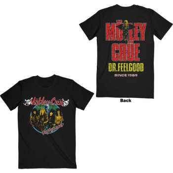 Marchandises Mötley Crüe: Motley Crue Unisex T-shirt: Dr Feelgood Circle Photo (back Print) (small) S