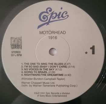 LP Motörhead: 1916