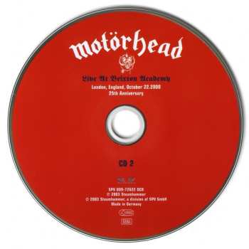 2CD Motörhead: Live At Brixton Academy