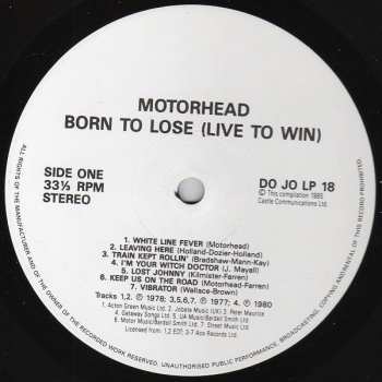 LP Motörhead: Born To Lose