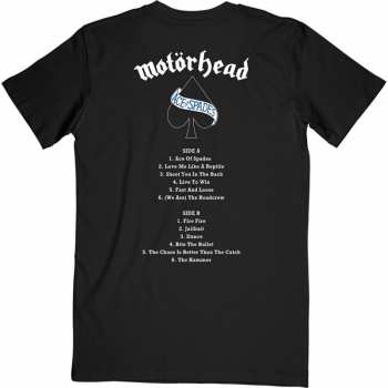 Marchandises Motörhead: Tričko Ace Of Spades Track List  S