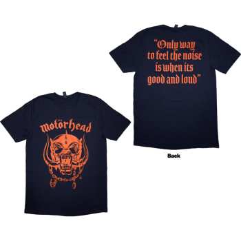 Marchandises Motörhead: Motorhead Unisex T-shirt: Good & Loud (navy Blue) (back Print) (small) S