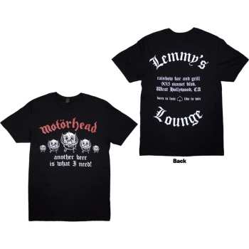 Marchandises Motörhead: Motorhead Unisex T-shirt: Lemmy's Lounge (black) (back Print) (small) S