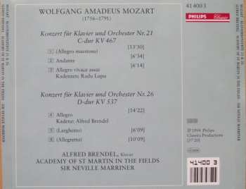 CD Wolfgang Amadeus Mozart: Klavierkonzerte Nr. 21 KV 467  »Elvira Madigan« • Nr. 26 KV 537 »Krönungskonzert«