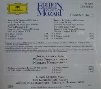 2CD/Coffret Berliner Philharmoniker: Violinkonzerte Nr. 2 Und 4 - «Sinfonica Concertante» K. 364 - Violinkonzerte Nr. 3 Und 5