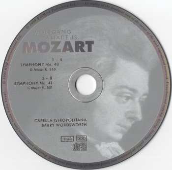 CD Wolfgang Amadeus Mozart: Symfonie Č. 40 G Moll „Velká“ / Symfonie Č. 41 C Dur „Jupiter“