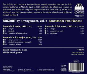 CD Wolfgang Amadeus Mozart: Mozart By Arrangement Volume Two: Six Sonatas Op. 2 Nos. 1, 3 And 6