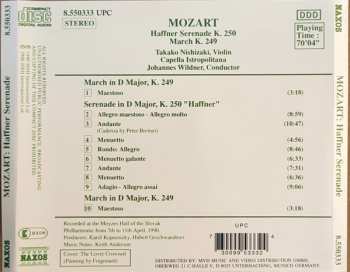 CD Wolfgang Amadeus Mozart: Haffner Serenade K. 250 / March K. 249