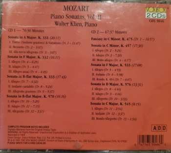 2CD Wolfgang Amadeus Mozart: Piano Sonatas, Vol. II