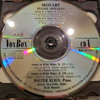2CD Wolfgang Amadeus Mozart: Piano Sonatas, Vol. II