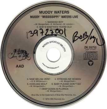 CD Muddy Waters: Muddy "Mississippi" Waters Live
