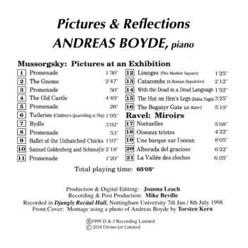 CD Maurice Ravel: Pictures & Reflections