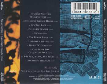 CD Nanci Griffith: Late Night Grande Hotel